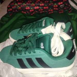 Adidas Green and Black Sneakers